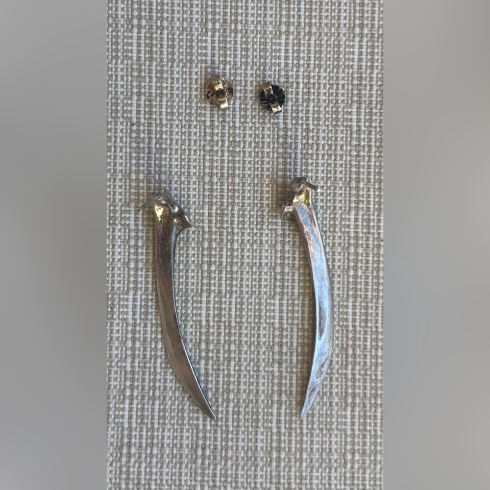 NWOT Sterling Silver Twig Earrings - Picture 2 of 2